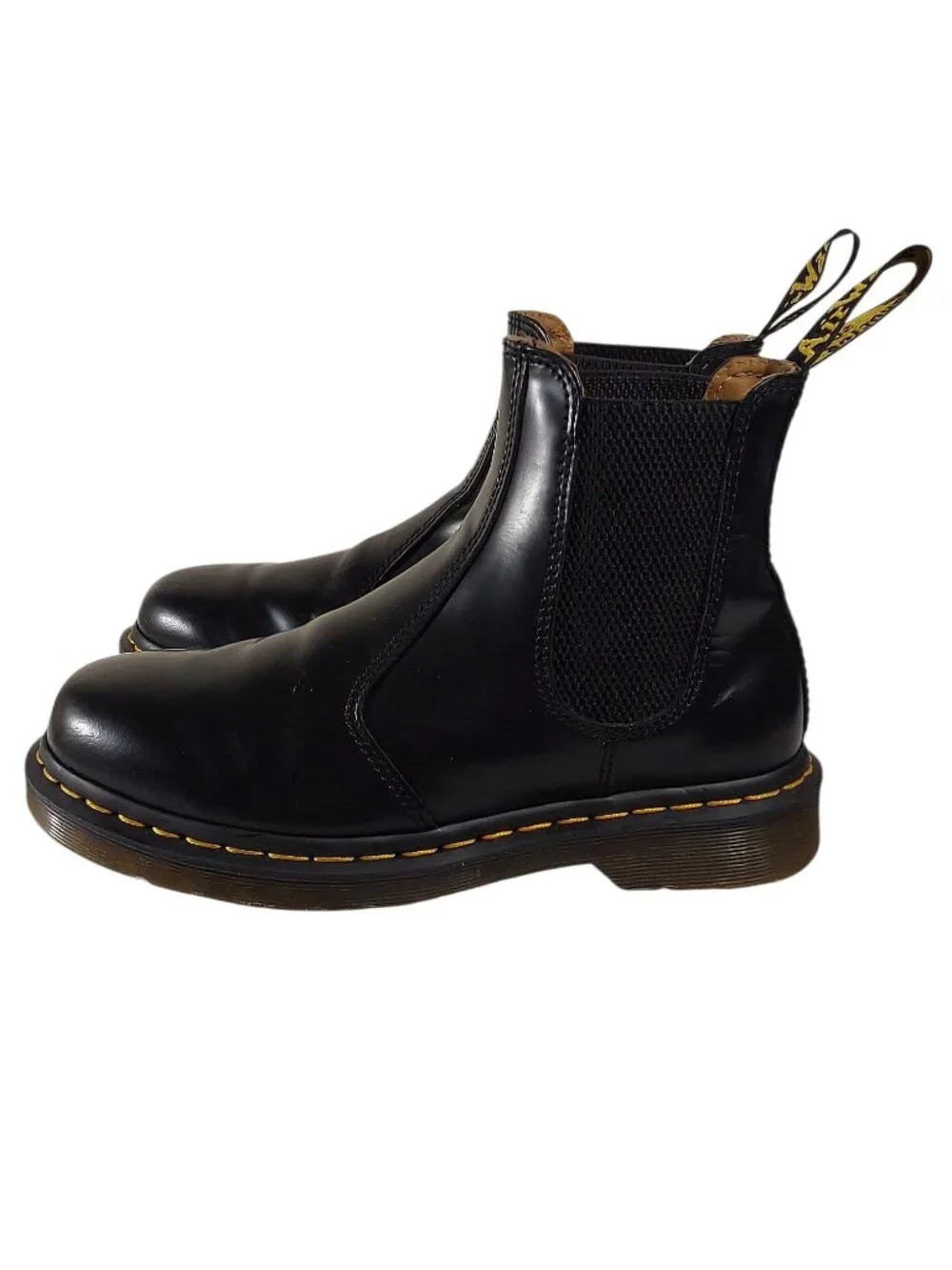 Dr. Martens 2976 Quad Smooth Black Leather Platform Chelsea Boots - 39 (8L, 7M)